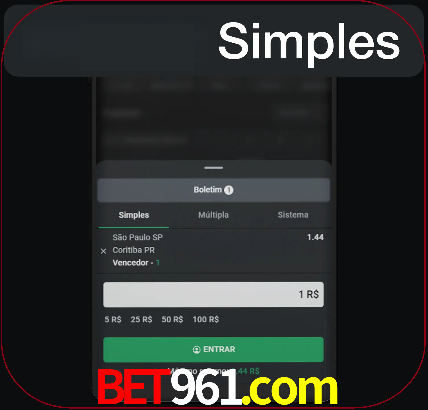Ganhe seu dinheiro certo com uma única aposta.