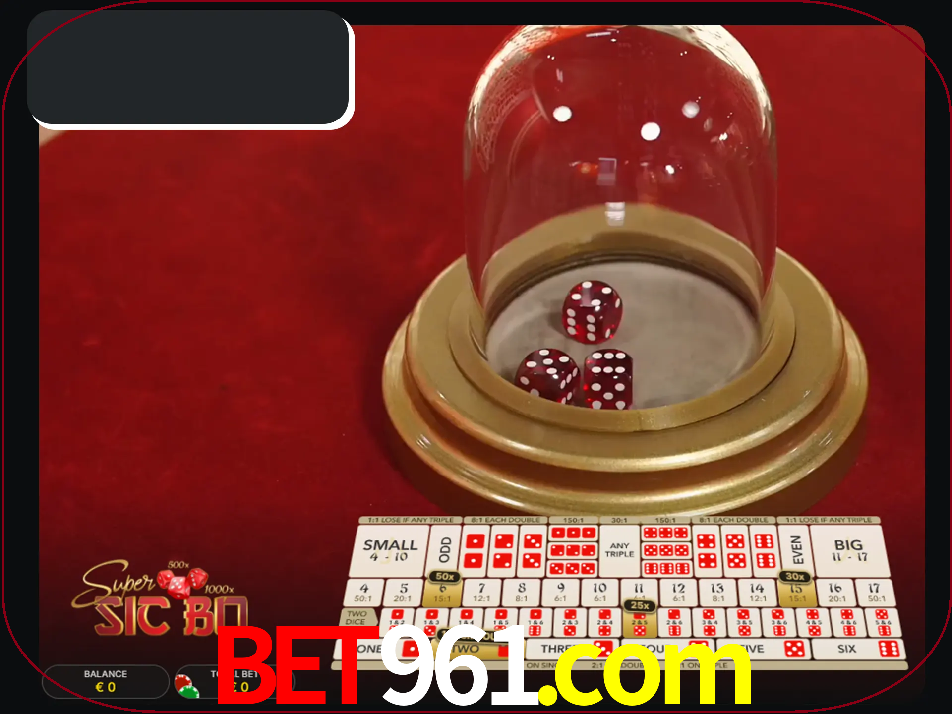 Deixe os dados ao seu lado nos jogos da Sic Bo.