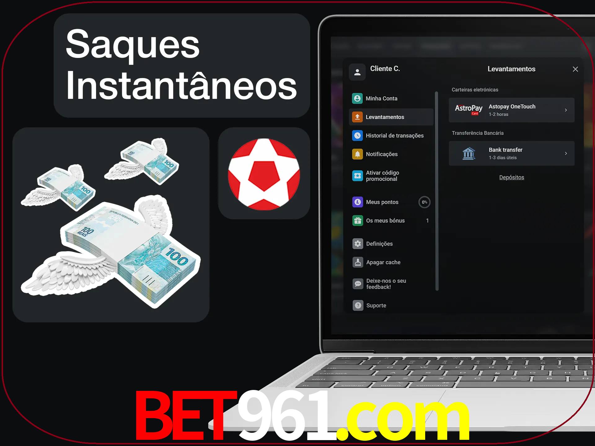 Retirar dinheiro sem nenhum problema.